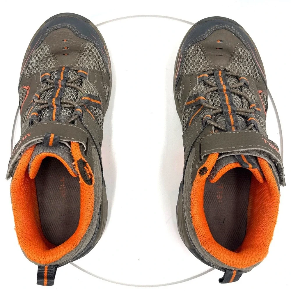 Merrell Kids Trail Chaser Hiking Shoes Brown Orange MC57403 Size 3M Unisex